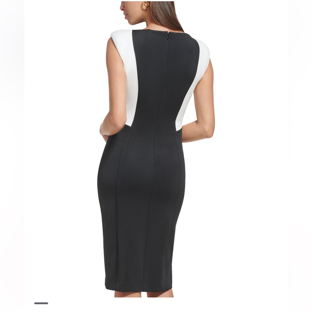 Calvin Klein Side Slit Sheath Dress - Picture 3 of 10